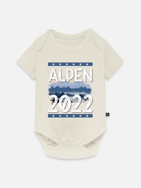 Alpen 2022 - Baby Premium Kurzarmbody - Naturweiß