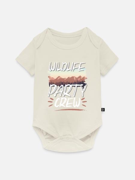 Wildlife Party Crew - Baby Premium Kurzarmbody - Naturweiß