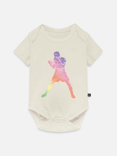 Boxen Silhouette - Baby Premium Kurzarmbody - Naturweiß