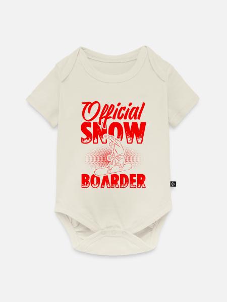 Official Snowboarder - Baby Premium Kurzarmbody - Naturweiß