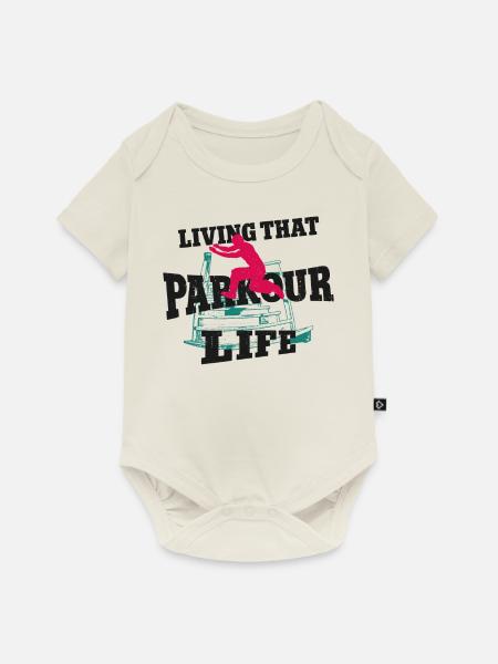Parkour Free Running Traceur - Baby Premium Kurzarmbody - Naturweiß