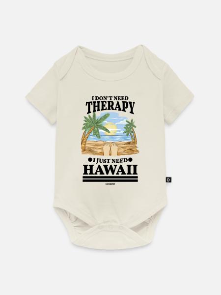 Hawaii - Baby Premium Kurzarmbody - Naturweiß