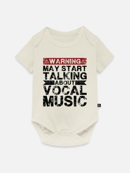 Apropos Vokalmusik - Baby Premium Kurzarmbody - Naturweiß