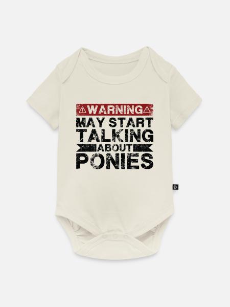 Apropos Ponys - Baby Premium Kurzarmbody - Naturweiß