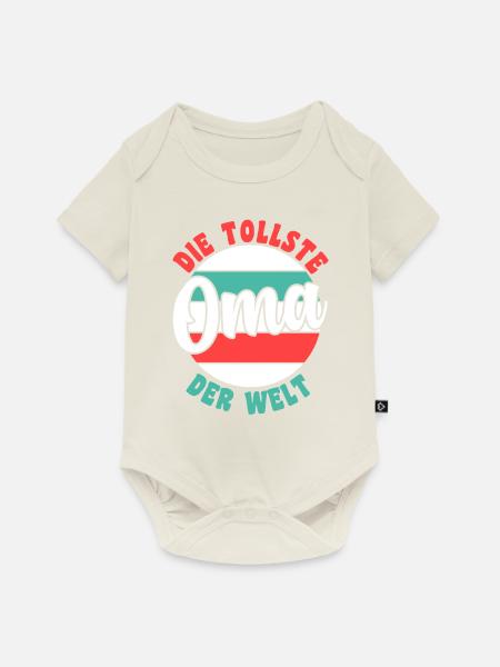 Großmutter Großmama Omi Oma - Baby Premium Kurzarmbody - Naturweiß