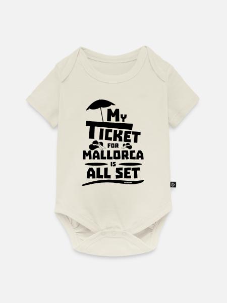 Spanien Mallorca Urlaub - Baby Premium Kurzarmbody - Naturweiß
