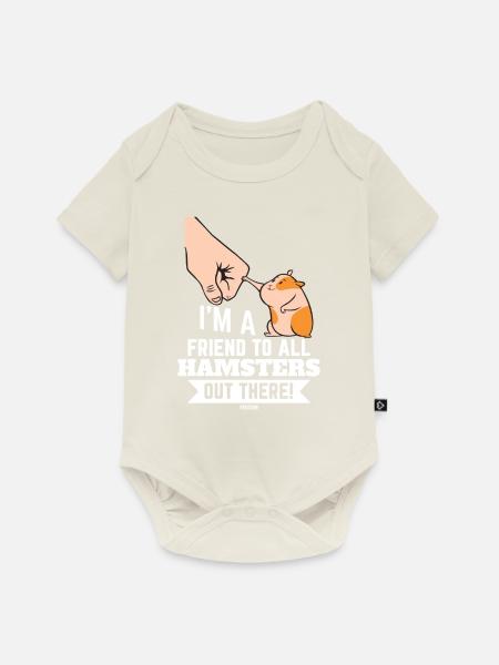 Hamster - Baby Premium Kurzarmbody - Naturweiß
