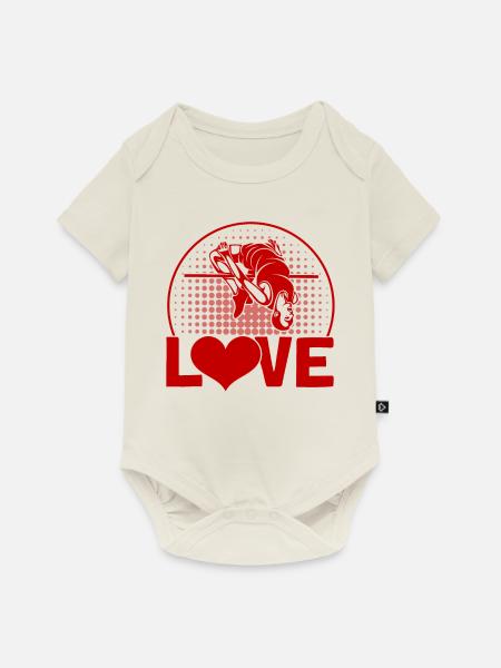 Springen Stabhochsprung Stabhochsprung Geschenk - Baby Premium Kurzarmbody - Naturweiß
