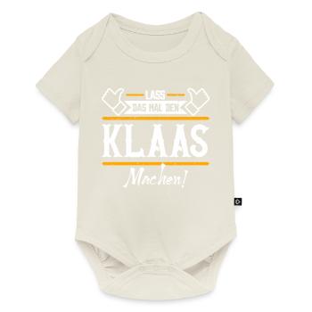 Klaas Geschenkidee Geschenk Geburtstag - Baby Premium Kurzarmbody - Naturweiß - Vorne