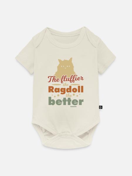 niedliche Ragdollkatze - Baby Premium Kurzarmbody - Naturweiß