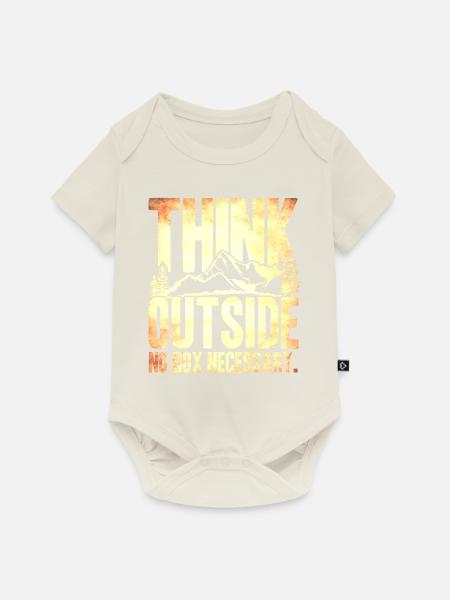 Think Outside No Necessary - Baby Premium Kurzarmbody - Naturweiß