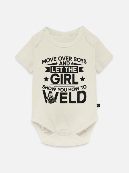 Welder Welding Female Welder - Baby Premium Kurzarmbody - Naturweiß