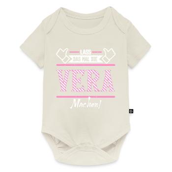 Vera Geschenkidee Geschenk Geburtstag - Baby Premium Kurzarmbody - Naturweiß - Vorne