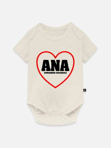 Annaberg Erzgebirge Sachsen - Baby Premium Kurzarmbody - Naturweiß