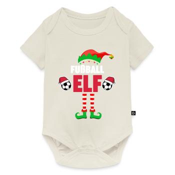 Weinachten Weihnachtself Fußball Elf Elfen - Baby Premium Kurzarmbody - Naturweiß - Vorne
