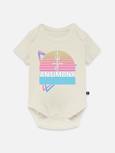Antimon Alchemie Retro - Baby Premium Kurzarmbody - Naturweiß