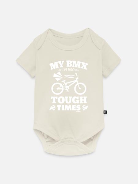 BMX Halfpipe Fahrrad Geschenk - Baby Premium Kurzarmbody - Naturweiß