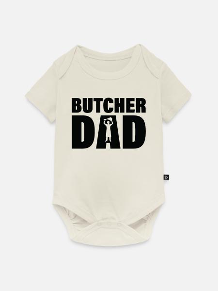 Job - Metzger-Vater - Baby Premium Kurzarmbody - Naturweiß