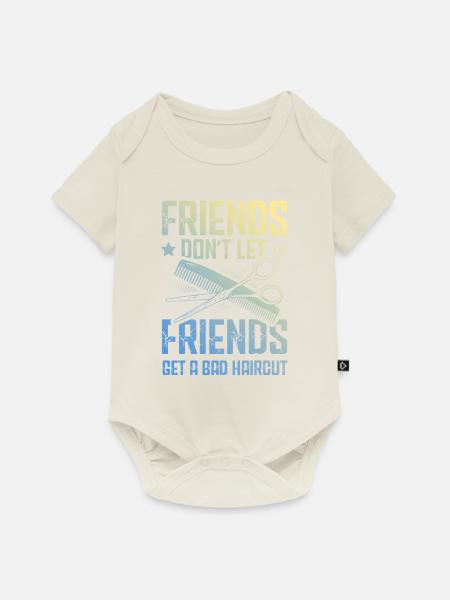 Barber Freunde - Baby Premium Kurzarmbody - Naturweiß
