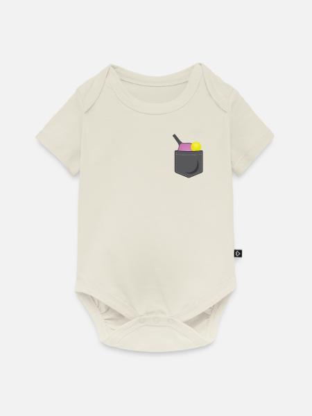 Pickleball Pocket - Baby Premium Kurzarmbody - Naturweiß
