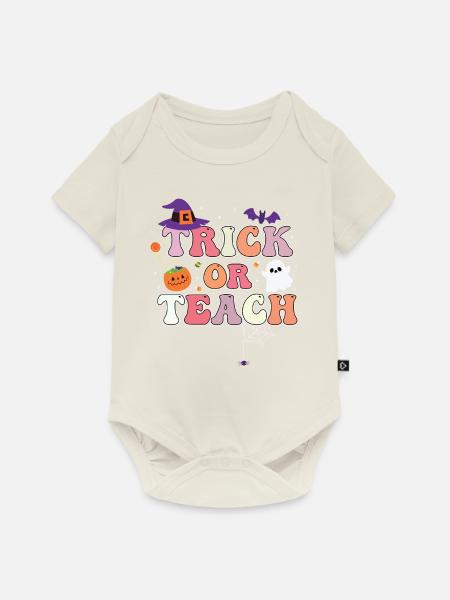 Trick Or Teach - Baby Premium Kurzarmbody - Naturweiß