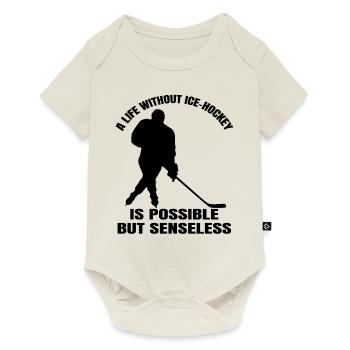 Eishockeyteam Eishockey Wintersport Geschenk - Baby Premium Kurzarmbody - Naturweiß - Vorne