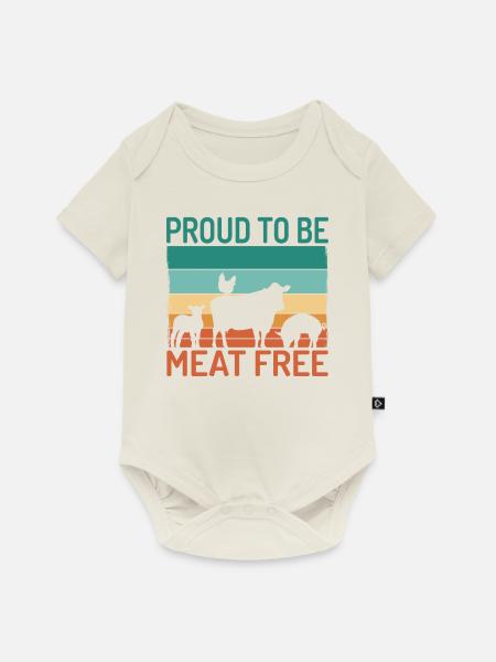 Veggie Lover Veganes Geschenk - Baby Premium Kurzarmbody - Naturweiß