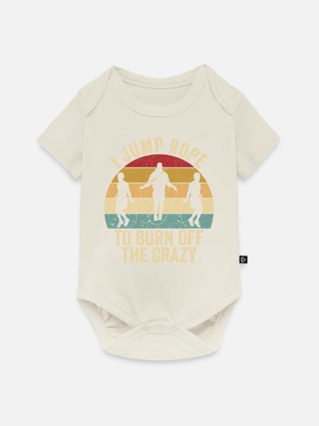 Lustiges Springseil Springseil springen Springseil - Baby Premium Kurzarmbody - Naturweiß