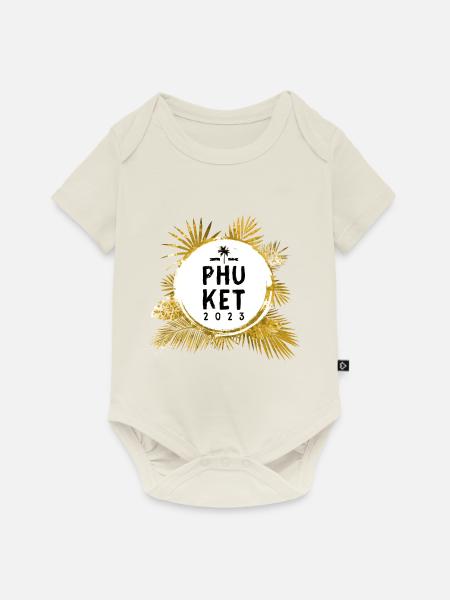 Phuket 2023 Bunt - Baby Premium Kurzarmbody - Naturweiß