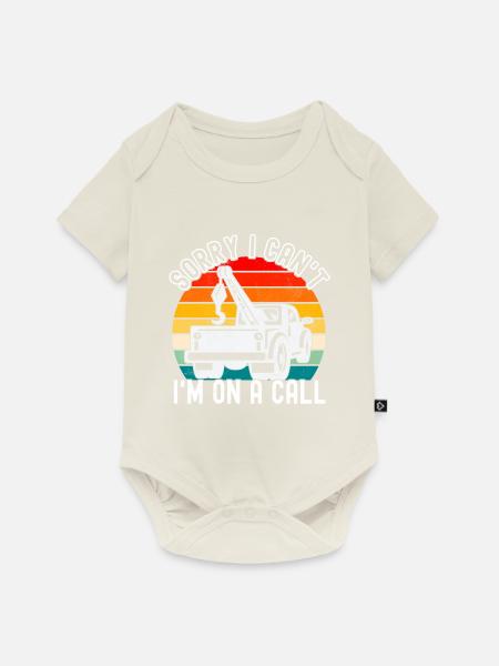 Abschleppwagen Abschleppdienst - Baby Premium Kurzarmbody - Naturweiß