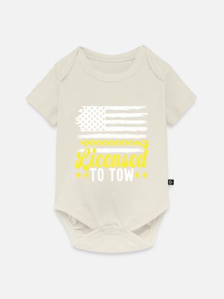 Abschleppwagen Abschleppdienst - Baby Premium Kurzarmbody - Naturweiß