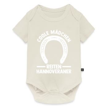 Pferd Reitsport Reiten Pferdesport Hannoveraner - Baby Premium Kurzarmbody - Naturweiß - Vorne
