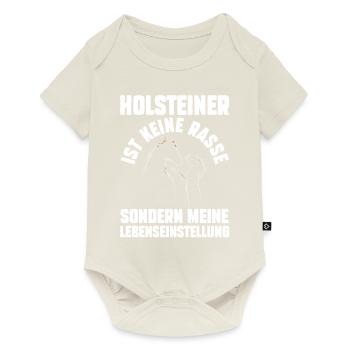 Pferd Reitsport Reiten Pferdesport Holsteiner - Baby Premium Kurzarmbody - Naturweiß - Vorne