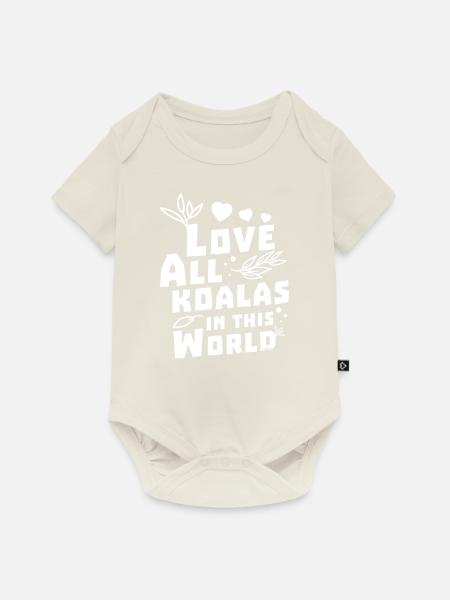 Mädchen Koalabär Australien Kinder - Baby Premium Kurzarmbody - Naturweiß