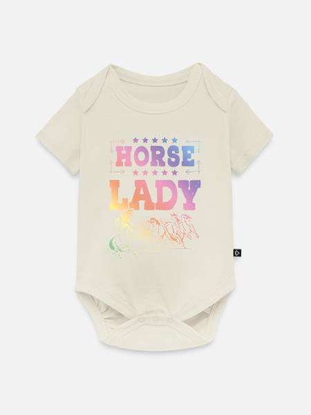 Horse Lady - Baby Premium Kurzarmbody - Naturweiß