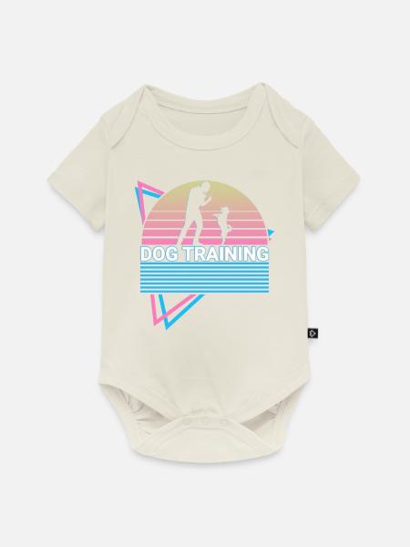 Hundetraining Retro Trainer - Baby Premium Kurzarmbody - Naturweiß