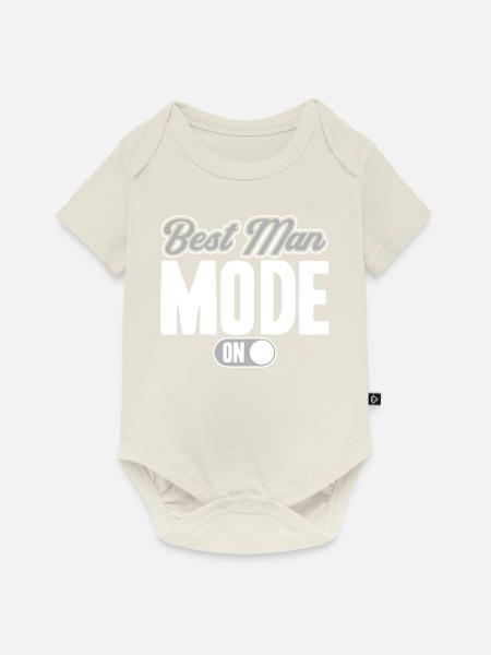 Best Man Mode On - Baby Premium Kurzarmbody - Naturweiß