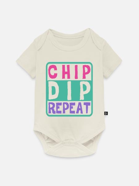 Chip Dip Repeat 7 - Baby Premium Kurzarmbody - Naturweiß