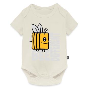 bee different saying quote - Baby Premium short-sleeve bodysuit - off white - Front