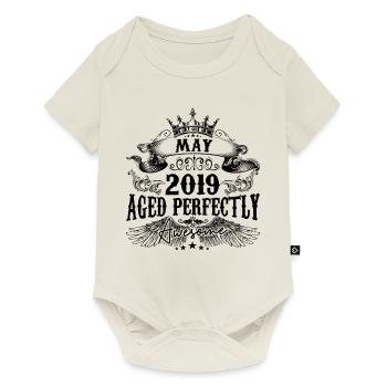2019 | May Aged Perfectly 2019 birthday gift - Baby Premium short-sleeve bodysuit - off white - Front
