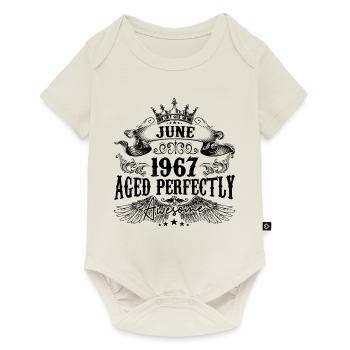 1967| June Aged Perfectly 1967 Geburtstagsgeschenk - Baby Premium Kurzarmbody - Naturweiß - Vorne