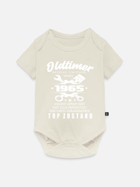 Oldtimer Special Edition Modell 1965 - Baby Premium Kurzarmbody - Naturweiß