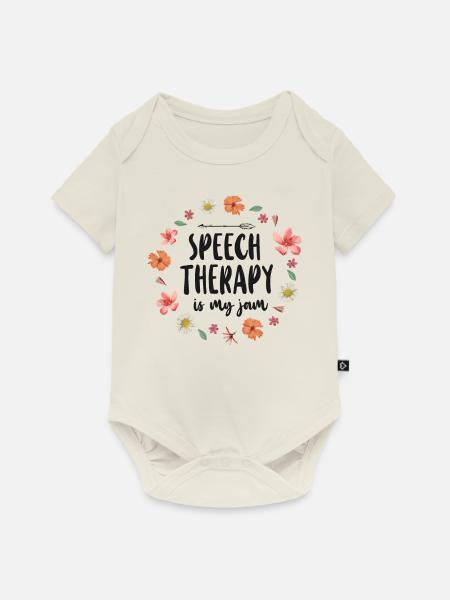Speech Therapist Therapy Assistant - Baby Premium Kurzarmbody - Naturweiß