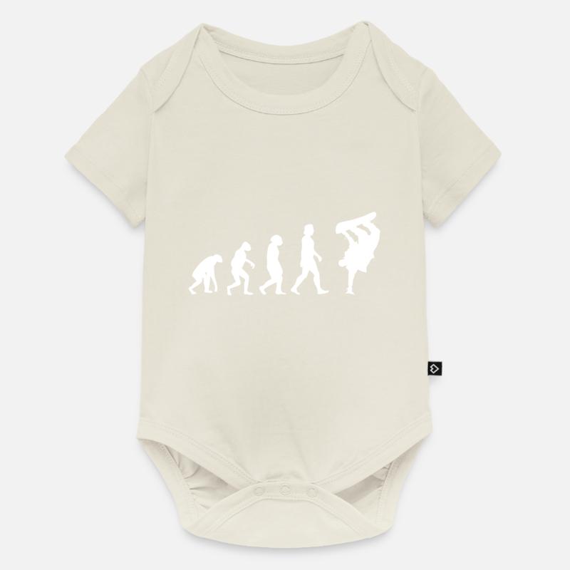 EVOLUTION SNOWBOARD - Baby Premium Kurzarmbody - Naturweiß