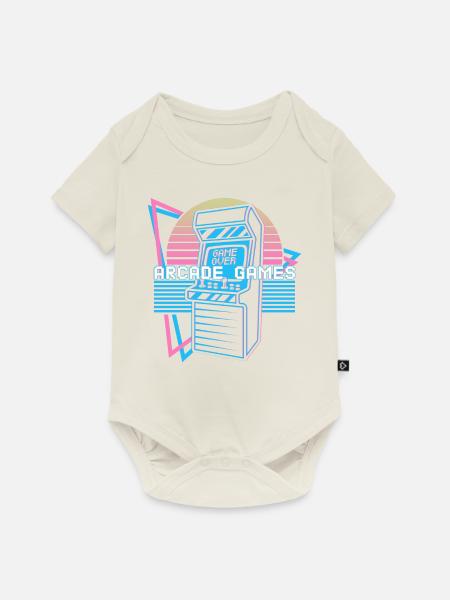 Arcade-Spiele Retro - Baby Premium Kurzarmbody - Naturweiß