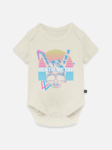 Death Metal Retro - Baby Premium Kurzarmbody - Naturweiß
