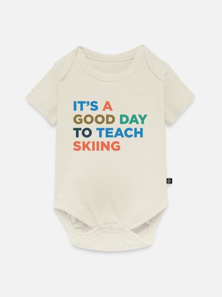 Skitrainer Unterrichten - Baby Premium Kurzarmbody - Naturweiß