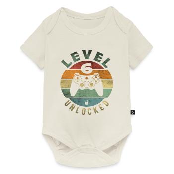 Level 6 Unlocked Funny Video Gamer 6th Birthday - Baby Premium short-sleeve bodysuit - off white - Front