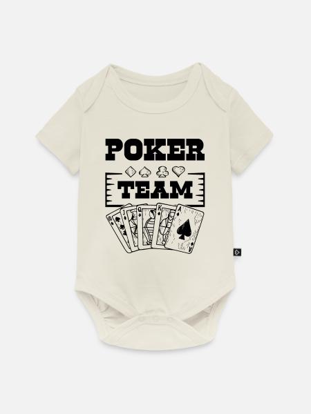 Poker Team - Baby Premium Kurzarmbody - Naturweiß