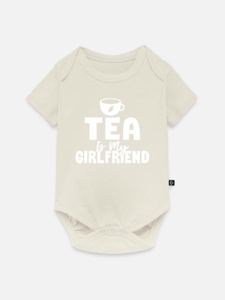 Teeliebhaber Geschenke - Baby Premium Kurzarmbody - Naturweiß